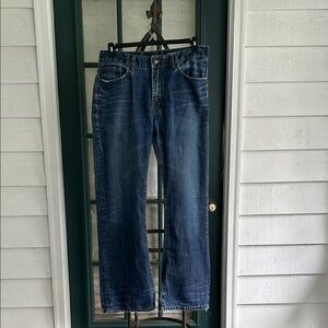 Express Kingston Classic Fit Regular Rise Bootcut Dark Wash Jeans 33 / 30